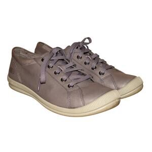 KEEN $90 Lorelai Purple Leather Lace-Up Sneaker Low Top Comfort Shoe Size 7